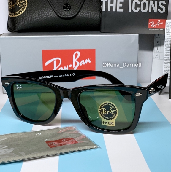 Ray-Ban Wayfarer RB2140 Black New - Picture 3 of 16